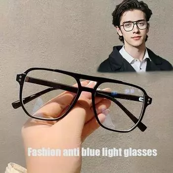 Очки с блокировкой синего излучения, квадратные очки, сверхлегкие оптические очки, большая оправа для очков для женщин и мужчин, очки с защитой от синего света