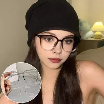Очки с блокировкой синего света, унисекс, большая оправа, четкий обзор, прочный шарнир, прозрачные с полями, защита глаз, прозрачные очки с синим светом, очки, очки чёрный