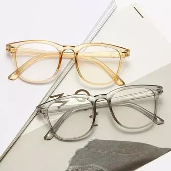 Очки с блокировкой синего света, унисекс, четкий обзор, прочные шарниры, гладкие прозрачные с полями, защита глаз, прозрачные очки с синим светом, очки коричневый