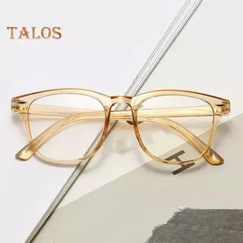 Очки с блокировкой синего света, унисекс, четкий обзор, прочные шарниры, гладкие прозрачные с полями, защита глаз, прозрачные очки с синим светом, очки коричневый