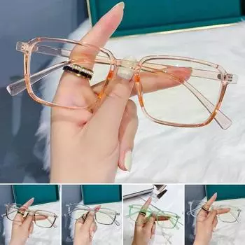 Очки с блокировкой синего света, унисекс, ретро, большая квадратная оправа, четкий обзор, сильный шарнир, защита глаз, прозрачные очки с синим светом, очки, очки чёрный