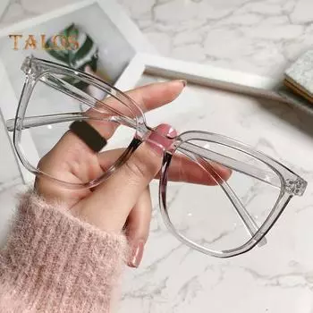 Очки с блокировкой синего света, унисекс, ретро, четкий вид, прочные шарниры, прозрачные с полями, защита глаз, прозрачные очки с синим светом, очки серый