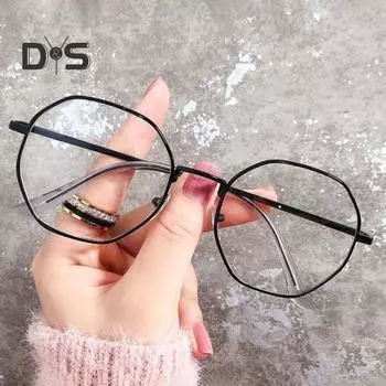 Очки с блокировкой синего света, унисекс, восьмиугольная оправа, прозрачный вид, прочный шарнир, защита глаз, прозрачные очки с синим светом, очки, очки серебряный