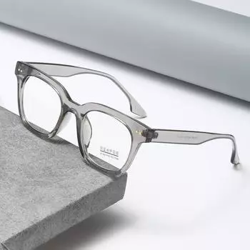 Очки с большой оправой, анти-синий свет, простая оправа, может быть оснащена оправой для очков для близорукости, мужские и женские квадратные плоские очки 0 прозрачный