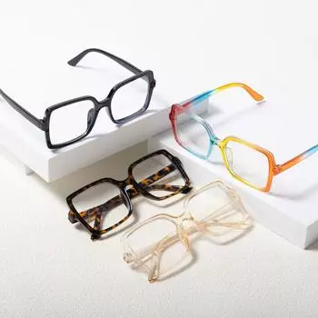 Очки с большой оправой в европейском и американском стиле, защищающие от синего света и ультрафиолета, для мужчин и женщин — стильные универсальные очки