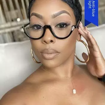 Очки с полуоправой Diamond, женский тренд 2022 года против синего света, плоские очки в уличном стиле в Европе и Америке white tablet