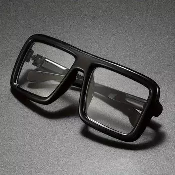 Очки с защитой от синего света для мужчин и женщин — модная большая прямоугольная оправа, очки из поликарбоната с полной оправой, идеально подходят для игр и работы за компьютером черный белый