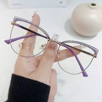 Очки с защитой от синего света, классические очки для защиты глаз, очки в металлической оправе, сверхлегкие квадратные очки для офиса