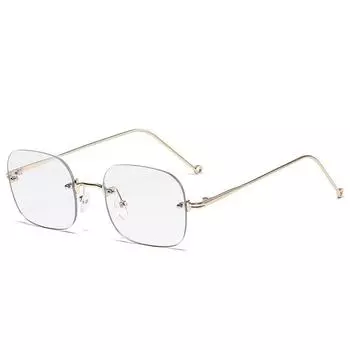 Очки с защитой от синего света, меняющие цвет, без оправы, оправа для очков для близорукости для женщин, по дополнительному рецепту -0 degree anti-blue light