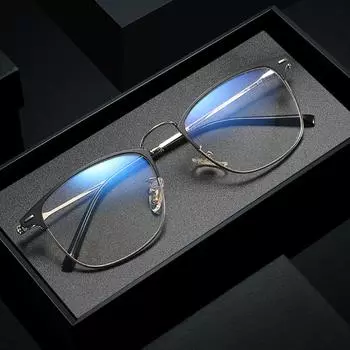 Очки с защитой от синего света, очки от лазерной усталости, фотохромные компьютерные очки, оптическая оправа для очков для мужчин и женщин, 9810 чёрный