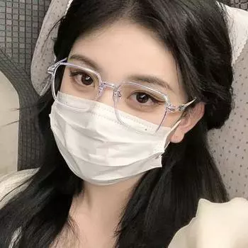 Очки с защитой от синего света, прозрачные очки с УФ-светом, прочные шарниры, легкая большая оправа без градусов, унисекс, очки для фотосессии A дубильная кора