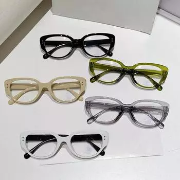 Очки с защитой от синего света, унисекс, ретро-оправа для глаз котенка, четкий обзор, сильный шарнир, защита глаз, прозрачные очки с синим светом, очки для офисного использования, очки бежевый