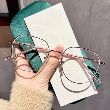 Очки с защитой от синего света, универсальные многоугольные очки в оправе, простые очки Advanced Sense с очками для близорукости