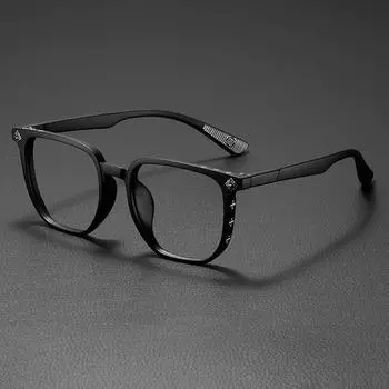 Очки с защитой от синего света в черной оправе, маленькие простые очки в большой оправе, выглядящие на лицо, женские простые очки, мужские модные очки для близорукости