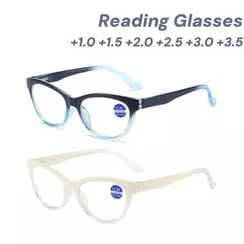 Очки с защитой от синего света, винтажные очки для пресбиопии с прозрачными линзами, модные прогрессивные цветные очки для чтения для женщин +1.0 фиолетовый
