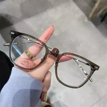 Очки с защитой от синего света, женские корейские очки для интернет-знаменитостей, очки для близорукости, простые очки в оправе для открытого лица