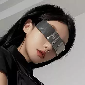 Очки с защитой от ультрафиолета, безрамный дизайн, стиль «наука и технологии», складные, ударопрочные, материал ПК, легкие, для вечеринок, клуба, косплея, велоспорта серый