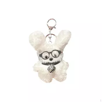 Очки Щенок Плюшевый Брелок Подарок На День Рождения Сумка Украшение для Сумки Рюкзака A