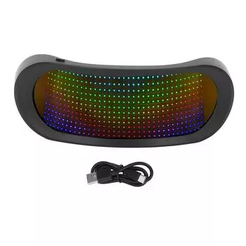Очки со светодиодной подсветкой, 4 режима, без оправы, 12x36 пикселей, управление через приложение, BT, полноцветные светящиеся очки