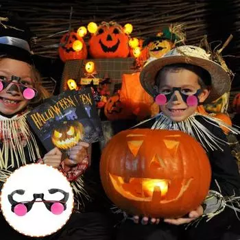 Очки со светодиодной подсветкой, очки для Хэллоуина, жуткий костюм, реквизит, светящиеся рождественские креативные очки для вечеринок, косплея B