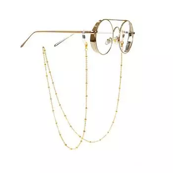 Очки Солнцезащитные очки Очки Цепочка Держатель Веревка Ремешок Ожерелье золотой