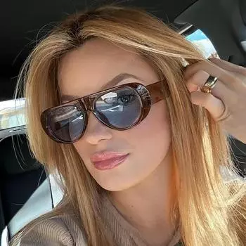 Очки солнцезащитные с защитой от ультрафиолета, солнцезащитные очки с большой оправой, мужские модные солнцезащитные очки для женщин