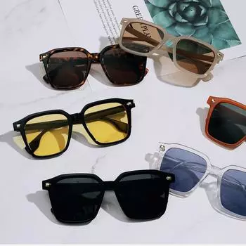 Очки Ss0895 Большая оправа Marine Piece Ретро квадратные солнцезащитные очки мужские, солнцезащитные очки женские