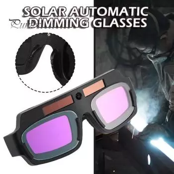 Очки сварщика с 2 датчиками, прозрачный обзор, широкое применение, настоящие цветные, работающие на солнечной энергии, автоматически затемняющиеся сварочные очки A