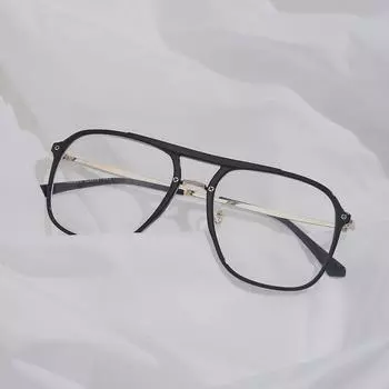 Очки Tr2093 с двойным лучом, полуметаллические, для студентов, полупрозрачная оправа, плоское зеркало