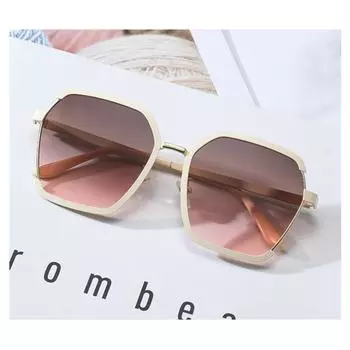 Очки Trend Ретро Металлические солнцезащитные очки в полуоправе Уличная съемка Европа и США Солнцезащитные очки женские с защитой от ультрафиолета. UV400