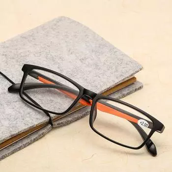 Очки Ultralight Reader Clear Lens Women Retro Presbyopic Glasses Men Female TR90 Male Reading Glasses Unique +1.0 чёрный