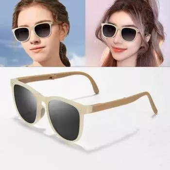 Очки унисекс с защитой от синего света, блокировка солнечного света на 180 градусов, меняющая цвет защита глаз, солнцезащитные очки в стиле хип-хоп с защитой от ультрафиолета и прочными шарнирами чёрный