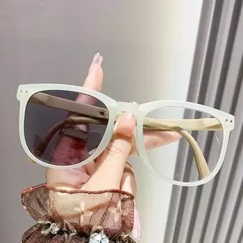 Очки унисекс с защитой от синего света, 180 градусов блокируют солнечный свет, хорошая стабильность, меняют цвет, защита глаз, хип-хоп, защита от ультрафиолета, реквизит для фото, прочный шарнир чёрный