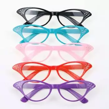 Очки унисекс в стиле ретро с кошачьими глазами, прозрачные линзы, прочный шарнир, очки для косплея на Хэллоуин, вечеринки, клубы, очки фиолетовый