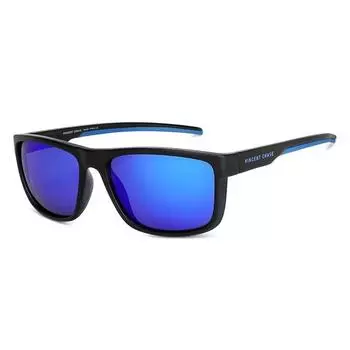 Очки VINCENT CHASE от Lenskart | Сине-черные стильные солнцезащитные очки в прямоугольной оправе | Поляризованные и с защитой от УФ-излучения | | VC S14122 — упаковка из 1 шт.