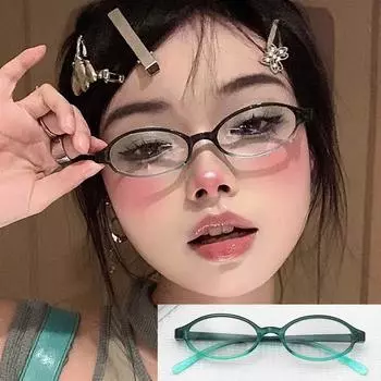 Очки в маленькой оправе с минусом диоптрий, анти-синий свет, очки для близорукости, оптические очки по рецепту -4,0 0 зелёный