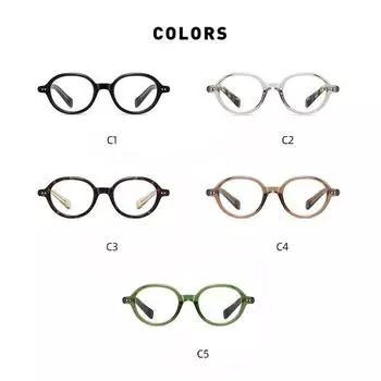 Очки в плоской оправе. Женские легкие очки для близорукости с синим светом. Модные круглые очки для мужчин. Могут соответствовать степени.