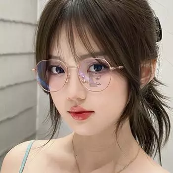 Очки высокой четкости с защитой от синего цвета при пресбиопии, ретро-круглые прогрессивные многофокусные очки для чтения, очки для дальнего зрения в металлической оправе 2