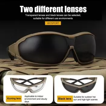 Очки Защитные очки с защитой от ультрафиолета Пылезащитная защита Очки для мотокросса Мотоциклетный альпинизм чёрный