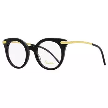 Очки женские овальные Pomellato PM0041O 001 Черное золото 46 мм 001