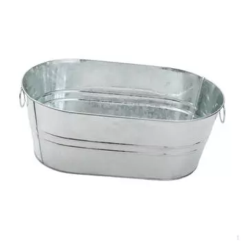 Оцинкованная овальная банка для напитков, ведерко для льда с ручкой, переносное, для пива, вина