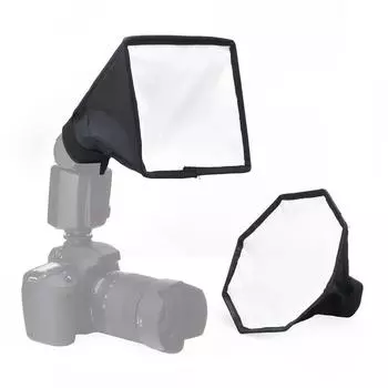 Octangle 20 см универсальный складной рассеиватель света вспышки Octagon Speedlight Diffuser Softbox Softbox для Canon для Nikon 20cm чёрный
