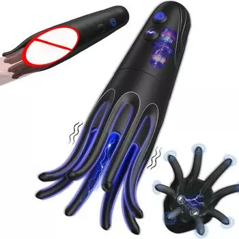 Octo-Grip Penis Training Cup с электростимуляцией - перезаряжаемый мужской мастурбатор для удовольствия - секс-игрушка для взрослых