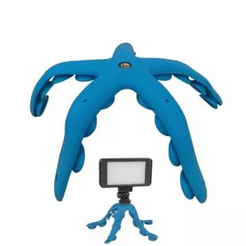 Octopus Phone Holder Suction Tentacles Phone Holder Flexible Tentacles Suction Holder Camera Mount Rubber Multi-Angle Holder синий