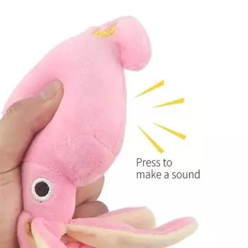 Мягкая игрушка-веревка «Осьминог» для домашних собак, интересная интерактивная игрушка для скрежетания зубами, устойчивая к укусам, может издавать звуки, товары для животных розовый