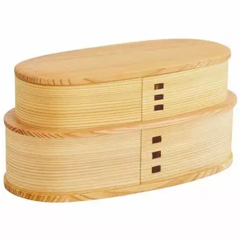 Odate Kogeisha Akita Cedar Magewappa Yagura Bento Magewappa Bento Box Slim, сделано в Японии 2550 (Вставить) бежевый