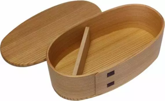 Odate Magewappa Oval Iroha Bento Akita Натуральный кедр Сделано в Японии (Средняя) бежевый
