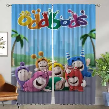 Oddbodes Curtains for Living Room Curtain for Room 2 Panel Halloween Decoration Partition Shades Home Interior Curtains Kitchen W50xH70cmx2pcs-CL