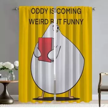 Oddy Curtains for Living Room Curtain Kitchen Curtains 2 Pieces Shades Partition Tulle for Bedroom Halloween Decoration Blackout W50xH70cmx2pcs-CL