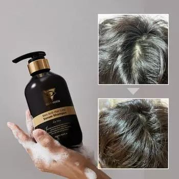 OdeMoon Шампунь-сыворотка от выпадения волос 500 мл, 1 шт., Шампунь-сыворотка от выпадения волос для мужчин